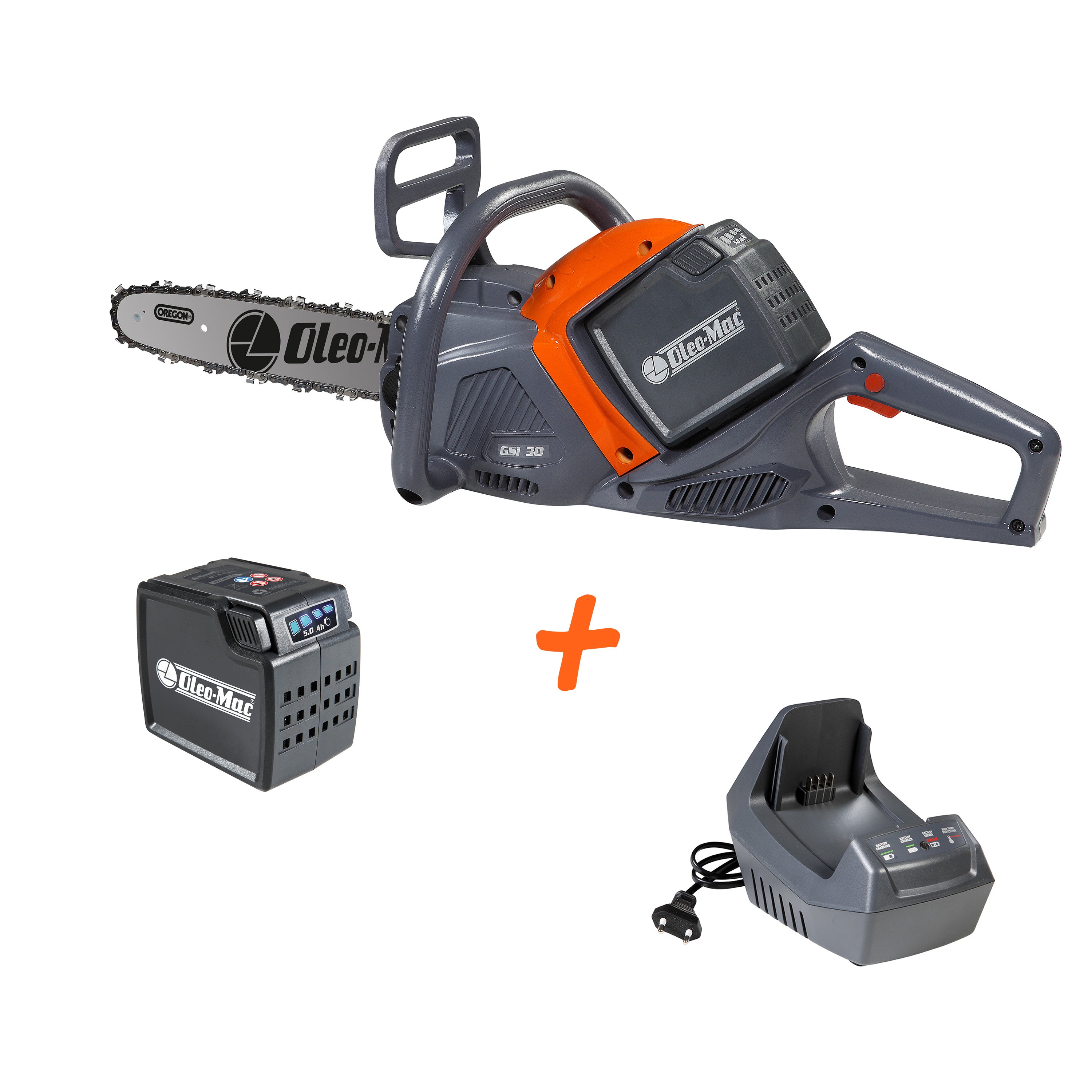 oleo-mac-gsi-30-kit-tron-onneuse-batterie-40v-batterie-5ah-chargeur image 1
