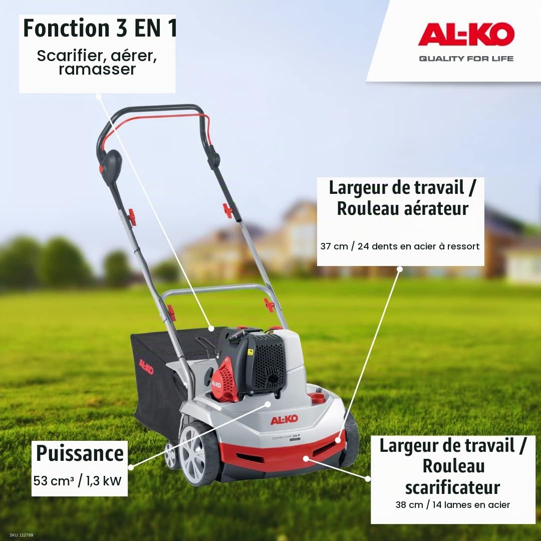 al-ko-combi-care-38-p-comfort-scarificateur-thermique-avec-bac image 4