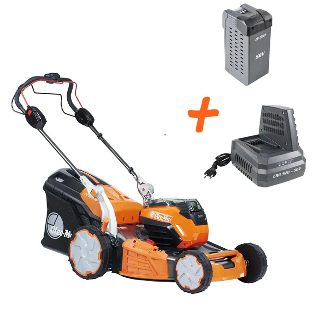 oleo-mac-gi-553-v-tondeuse-batterie-56v-kit-batterie-8-ah-chargeur image 1